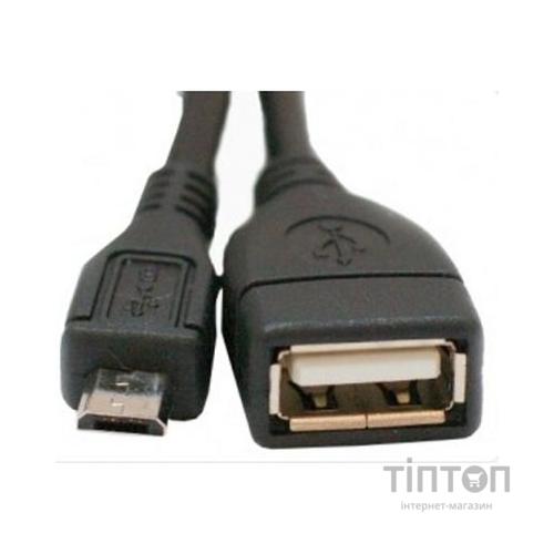 Кабель USB 2.0 AF to Micro 5P OTG 0.8 m Atcom (16028)