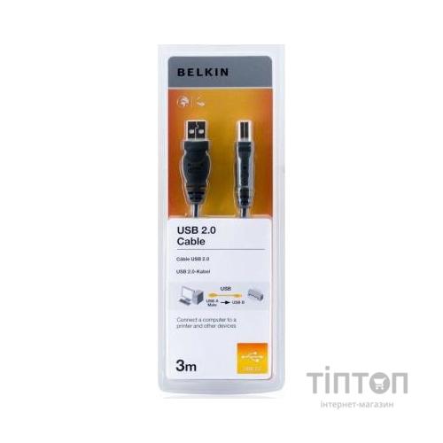 Кабель USB 2.0 AM/BM 3.0m Belkin (F3U154bt3M)