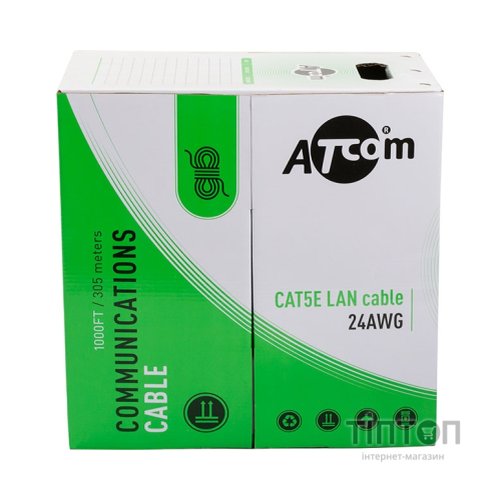 Кабель UTP 305м cat.5e Premium CU Atcom (3800)