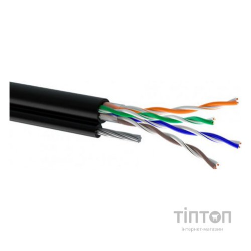 Кабель UTP Cat-5e Ok-NET (пометрово) для зовн.прокл., з тросом