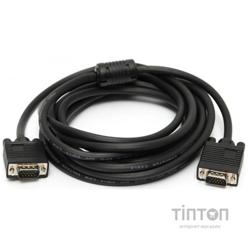 Кабель VGA 15M-15M, 5.0 м з феритами, екранований (S0291)