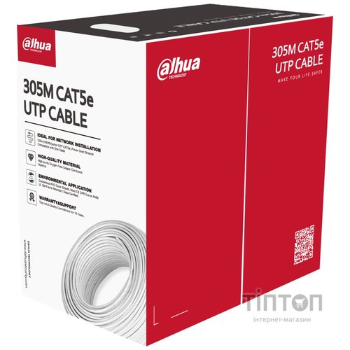 Кабель вита пара Dahua DH-PFM920I-5EU-U UTP CAT5e 305 м (0.5 мм)