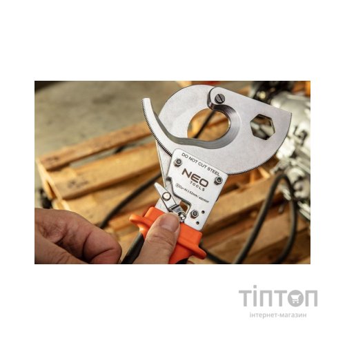 Кабелеріз Neo Tools для мідних та алюмінієвих кабелів, 400 мм, з тріскачкою (01-401)