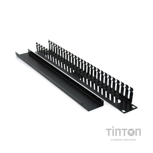 Кабельний організатор 19" 1U/24Port з кришкою, корпус метал Voltronic (26001)