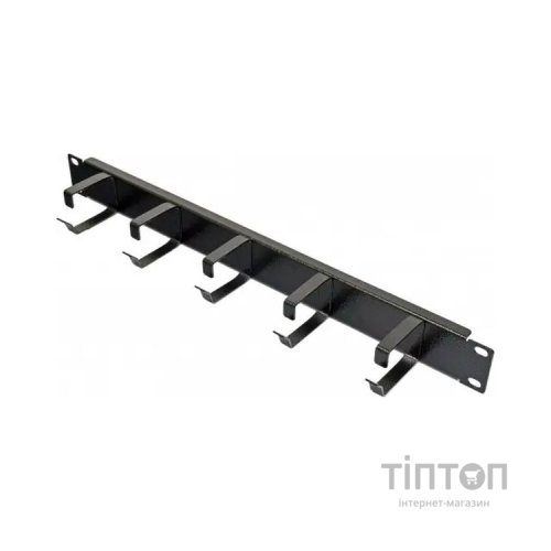 Кабельний організатор 19" 1U 5 скоб, глибина 52мм Kingda (KD-CM-02)