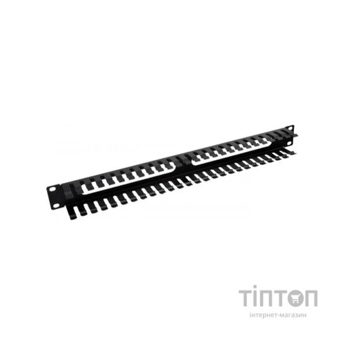 Кабельний організатор 19" 1U перфорований, 44мм Kingda (KD-CM-10)