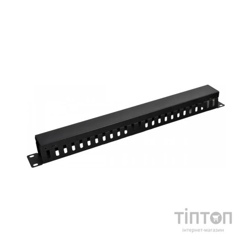 Кабельний організатор 19" 1U перфорований, 60мм Kingda (KD-CM-11)