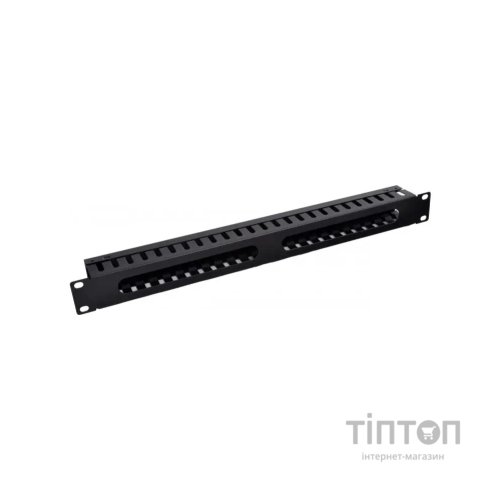 Кабельний організатор 19" 1U перфорований, 60мм Kingda (KD-CM-11)