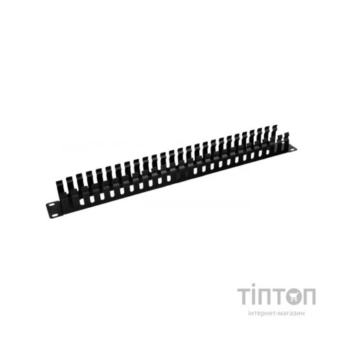 Кабельний організатор 19" 1U перфорований, 60мм Kingda (KD-CM-11)