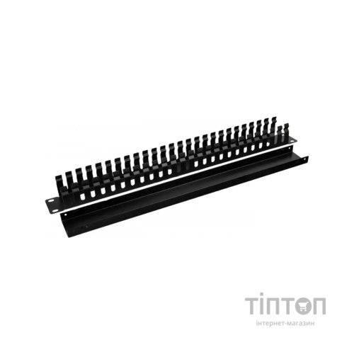 Кабельний організатор 19" 1U перфорований, 60мм Kingda (KD-CM-11)