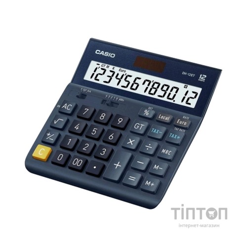 Калькулятор Casio DH-12ET-W-EP, чорний (CALC-CAS-DH-12ET-W-E)