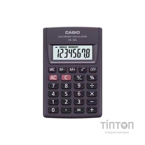 Калькулятор Casio HL-4A-W-EP, чорний (CALC-CAS-HL-4A-W-EP)