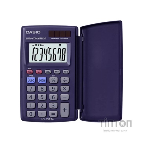 Калькулятор Casio HS-8VERA-WA-EP, чорний (CALC-CAS-HS-8VERA-WA)