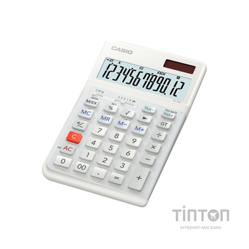 Калькулятор Casio JE-12E-WE-WA-EP, білий (CALC-CAS-JE-12E-WE-W)