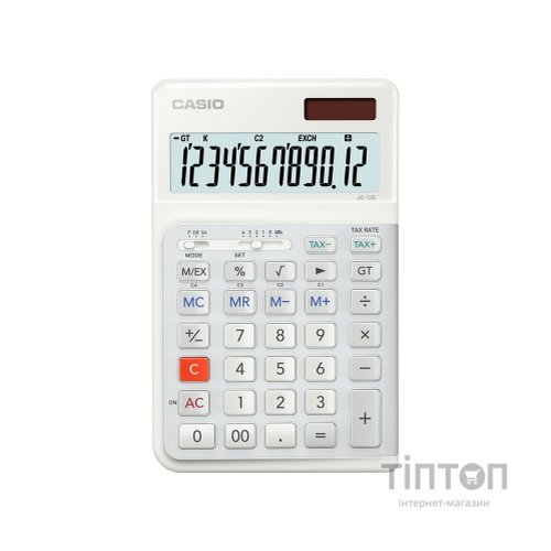 Калькулятор Casio JE-12E-WE-WA-EP, білий (CALC-CAS-JE-12E-WE-W)