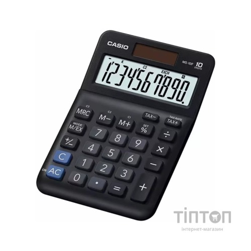 Калькулятор Casio MS-10F-WA-EP, чорний (CALC-CAS-MS-10F-WA-E)