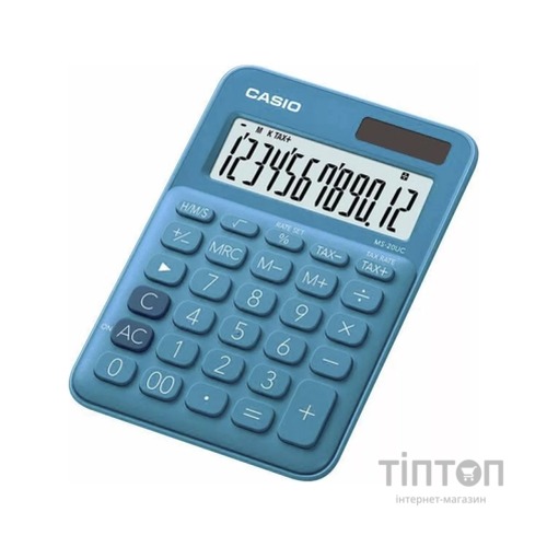 Калькулятор Casio MS-20UC-BU-W-EC, синій (CALC-CAS-MS-20UC-BU)