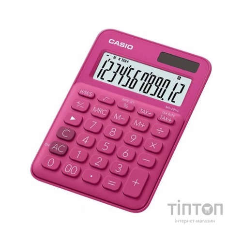 Калькулятор Casio MS-20UC-RD-W-EC, червоний (CALC-CAS-MS-20UC-RD)