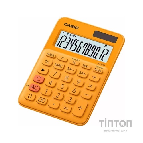 Калькулятор Casio MS-20UC-RG-W-EC, помаранчевий (CALC-CAS-MS-20UC-RG)