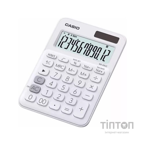 Калькулятор Casio MS-20UC-WE-W-EC, білий (CALC-CAS-MS-20UC-WE)