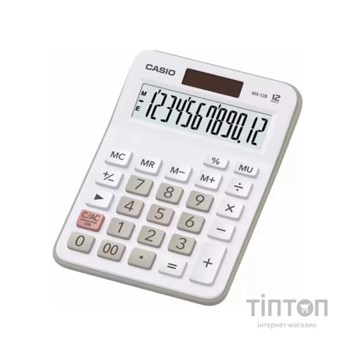 Калькулятор Casio MX-12B-WE-W-EC, білий (CALC-CAS-MX-12B-WE-W)