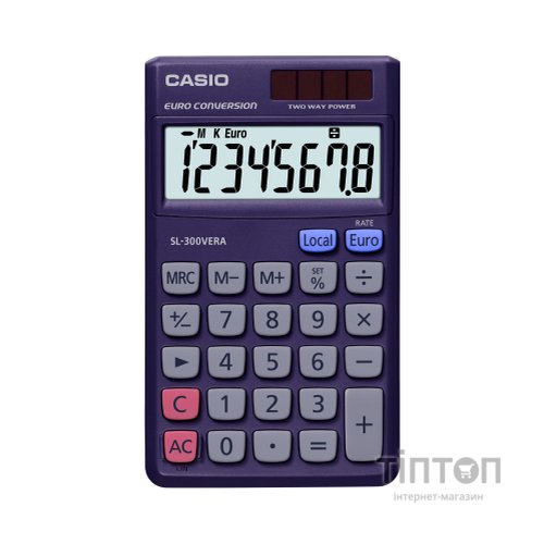 Калькулятор Casio SL-300VERA-WA-EP, темно-синій (CALC-CAS-SL-300VERA)