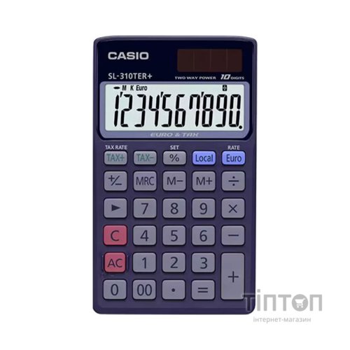 Калькулятор Casio SL-310TER+-WA-EP, темно-синій (CALC-CAS-SL-310TER)