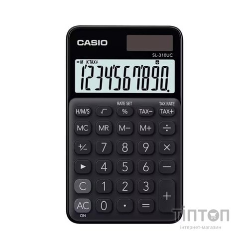 Калькулятор Casio SL-310UC-BK-W-EC, чорний (CALC-CAS-SL-310UC-BK)