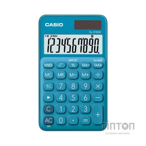 Калькулятор Casio SL-310UC-BU-W-EC, синій (CALC-CAS-SL-310UC-BU)