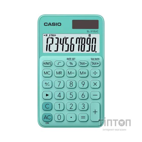 Калькулятор Casio SL-310UC-GN-W-EC, зелений (CALC-CAS-SL-310UC-GN)