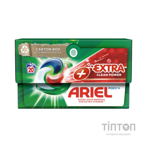 Капсули для прання Ariel Pods All-in-1 + Сила екстраочищення 20 шт. (8001090803474)