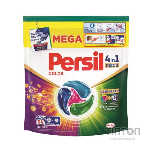 Капсули для прання Persil 4in1 Discs Color Deep Clean 54 шт. (9000101801293)