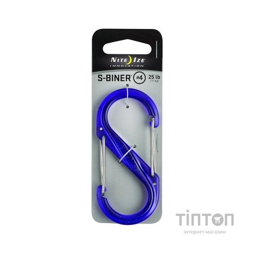 Карабін туристичний Nite ize Plastic Carb S Biner Size 4 NI675 Purple (4823082709564)