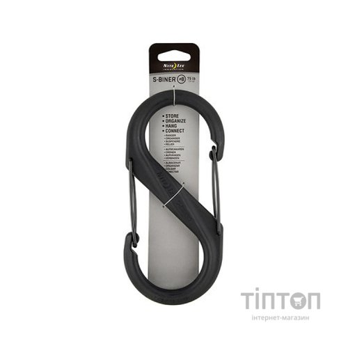 Карабін туристичний Nite ize Plastic Carb S Biner Size 8 NI677 All Black (4823082709397)