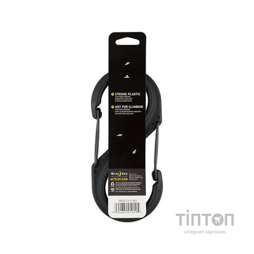 Карабін туристичний Nite ize Plastic Carb S Biner Size 8 NI677 All Black (4823082709397)