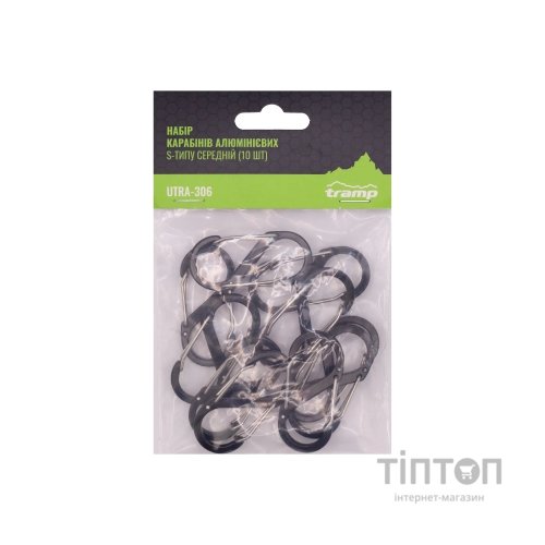 Карабін туристичний Tramp Набір 10 шт S-типу середній (UTRA-306)