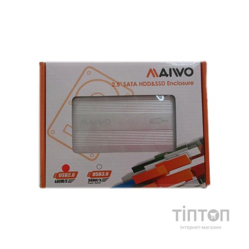 Карман зовнішній Maiwo K2501A-U2S silver