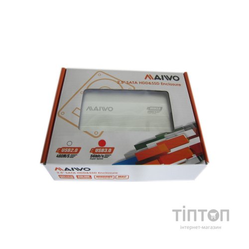 Карман зовнішній Maiwo K2501A-U3S silver