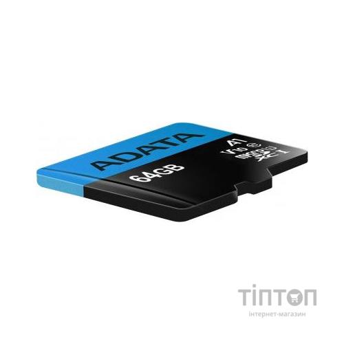 Карта пам'яті ADATA 64GB microSD class 10 UHS-I A1 Premier (AUSDX64GUICL10A1-RA1)