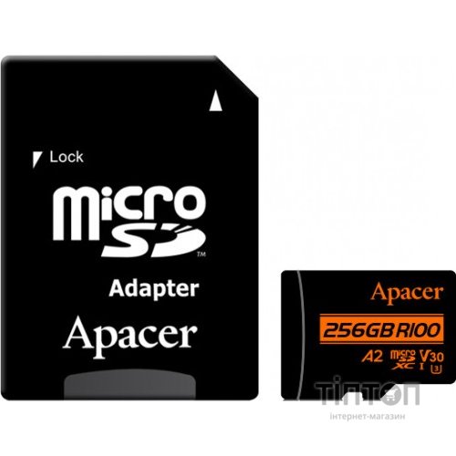 Карта пам'яті Apacer 256GB microSD class 10 UHS-I U3 (AP256GMCSX10U8-R)