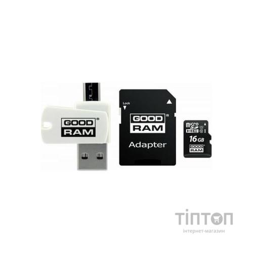 Карта пам'яті Goodram 16Gb microSDHC class 10 UHS-I (M1A4-0160R12)