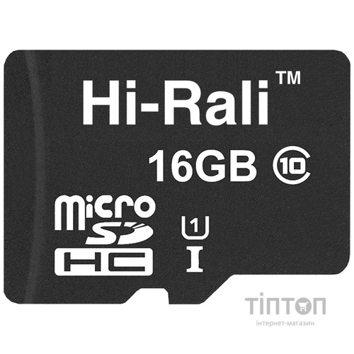 Карта пам'яті Hi-Rali 16GB microSDHC class 10 UHS-I (HI-16GBSD10U1-00)
