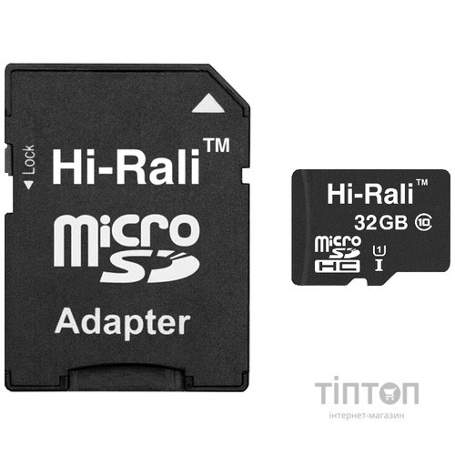 Карта пам'яті Hi-Rali 32GB microSDHC class 10 UHS-I (HI-32GBSD10U1-01)
