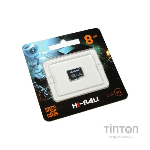 Карта пам'яті Hi-Rali 8GB microSDHC class 10 UHS-I (HI-8GBSD10U1-00)