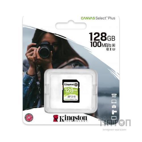 Карта пам'яті Kingston 128GB SDXC class 10 UHS-I U3 Canvas Select Plus (SDS2/128GB)