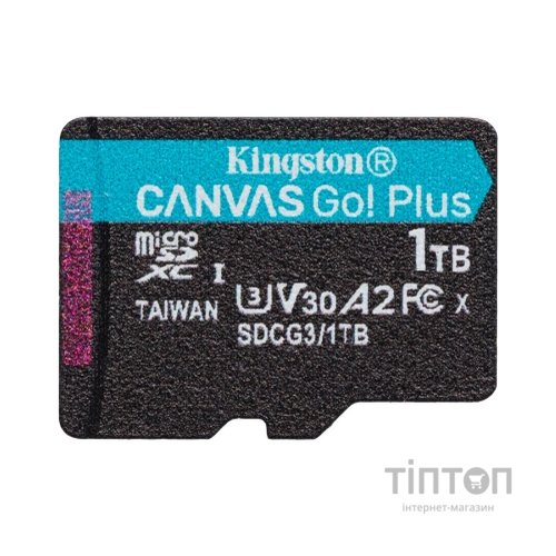 Карта пам'яті Kingston 1TB microSDXC class 10 UHS-I U3 A2 Canvas Go Plus (SDCG3/1TBSP)
