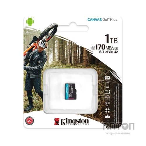 Карта пам'яті Kingston 1TB microSDXC class 10 UHS-I U3 A2 Canvas Go Plus (SDCG3/1TBSP)