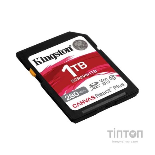 Карта пам'яті Kingston 1TB SDXC class 10 UHS-II U3 Canvas React Plus (SDR2V6/1TB)