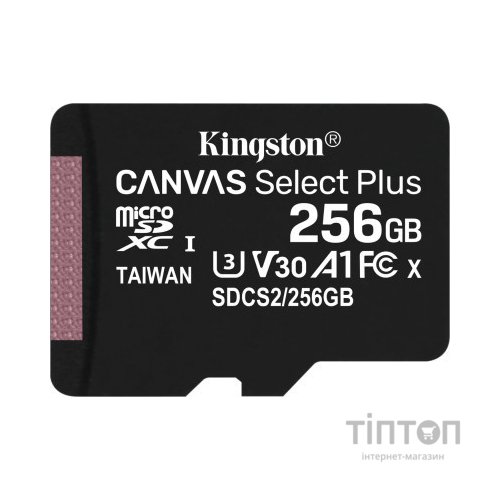 Карта пам'яті Kingston 256GB microSDXC class 10 UHS-I Canvas Select Plus (SDCS2/256GBSP)