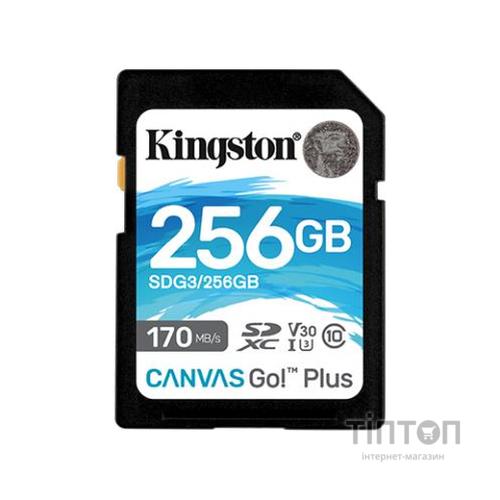 Карта пам'яті Kingston 256GB SDXC class 10 UHS-I U3 Canvas Go Plus (SDG3/256GB)